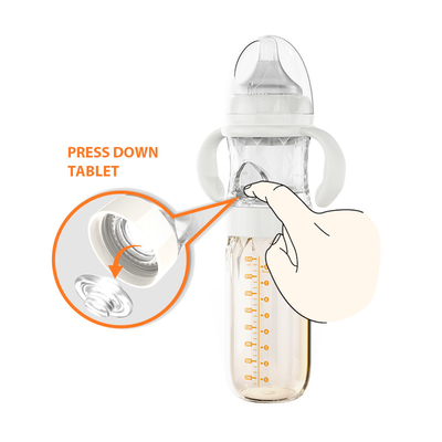 Формулы молока 8 Oz подача BPA бутылки младенца стеклянной смешивая прямая средняя свободно