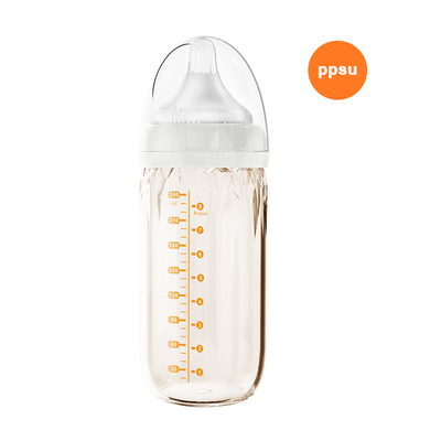 Newborn PVC питаясь бутылки 240mL младенца стекла PPSU свободное качество еды