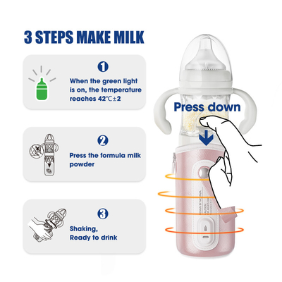 Многофункциональное качество еды 240ml 3 в 1 бутылке молока быстрого младенца brew немедленного стеклянного питаясь с грелкой бутылки термостата