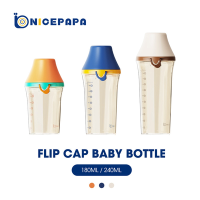 Бутылки фидера крышки сальто бутылка младенца шеи колики PPSU BPA младенческой анти- свободная широкая