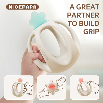 NICEPAPA EXPLORES 100% Силиконовый детский зуб с чувствительными успокаивающими средствами для детей (розовый)